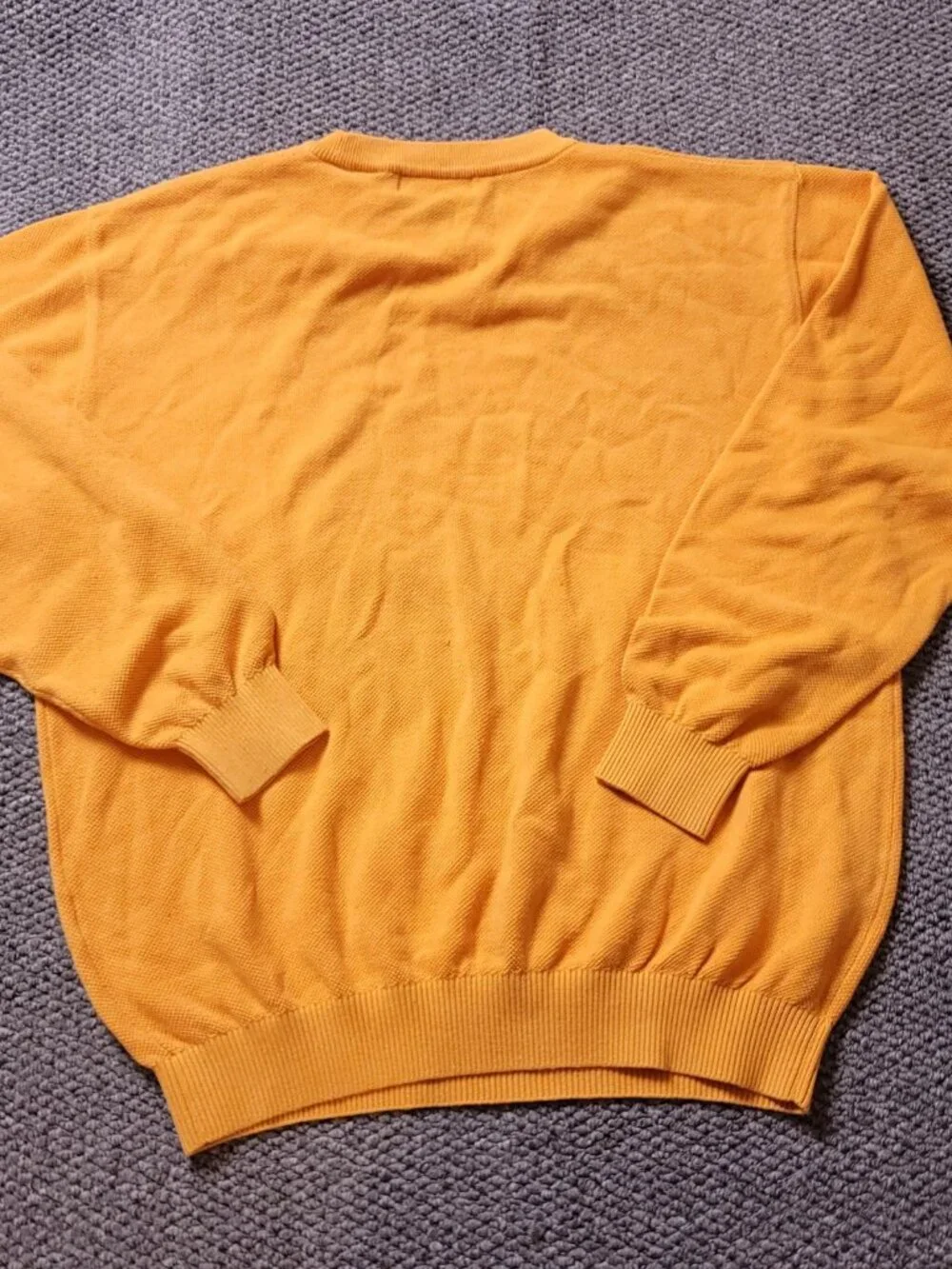 Harry Vardon Golf Sweater Mens XL Orange Ribbed Crewneck Cotton Acrylic Grandpa